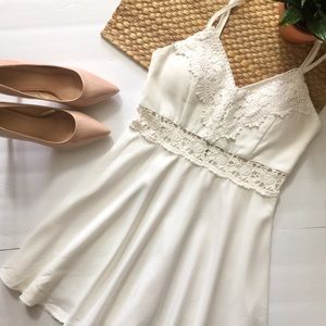 White dress with lace details